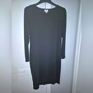 LuLaRoe Size Medium Classic Black Long Sleeve Midi Dress
